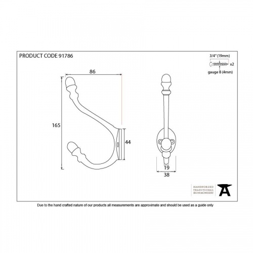 Satin Chrome Hat & Coat Hook